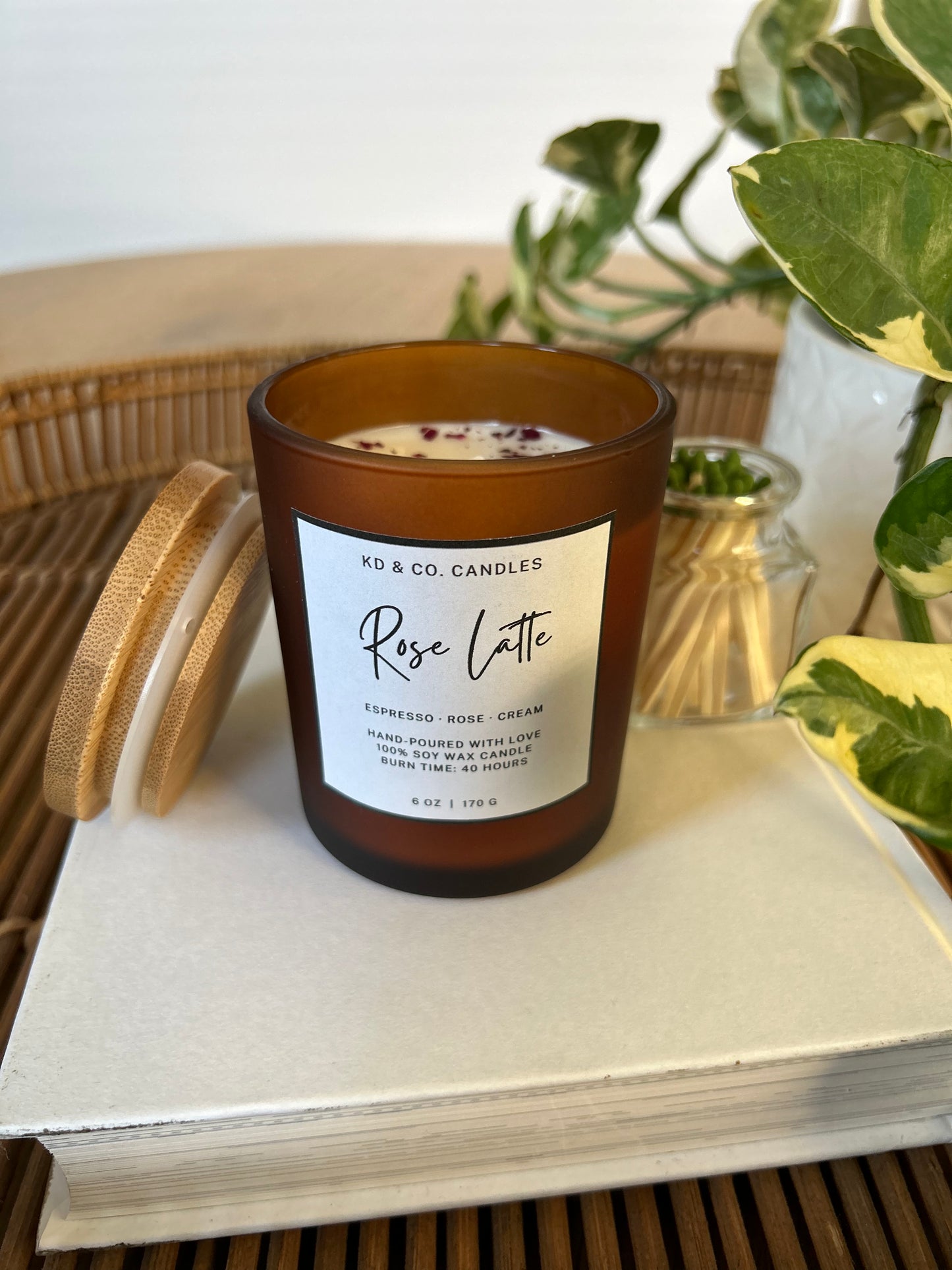 Rose Latte 6oz Non-Toxic Candle