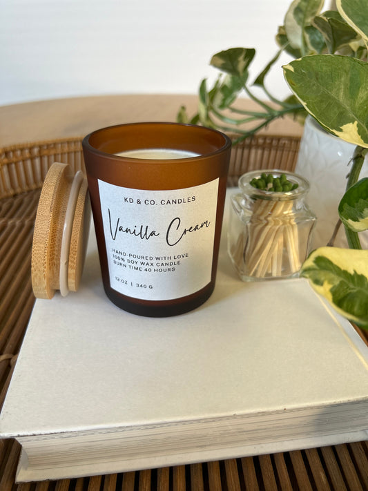 Vanilla Cream 6oz Non-Toxic Candle