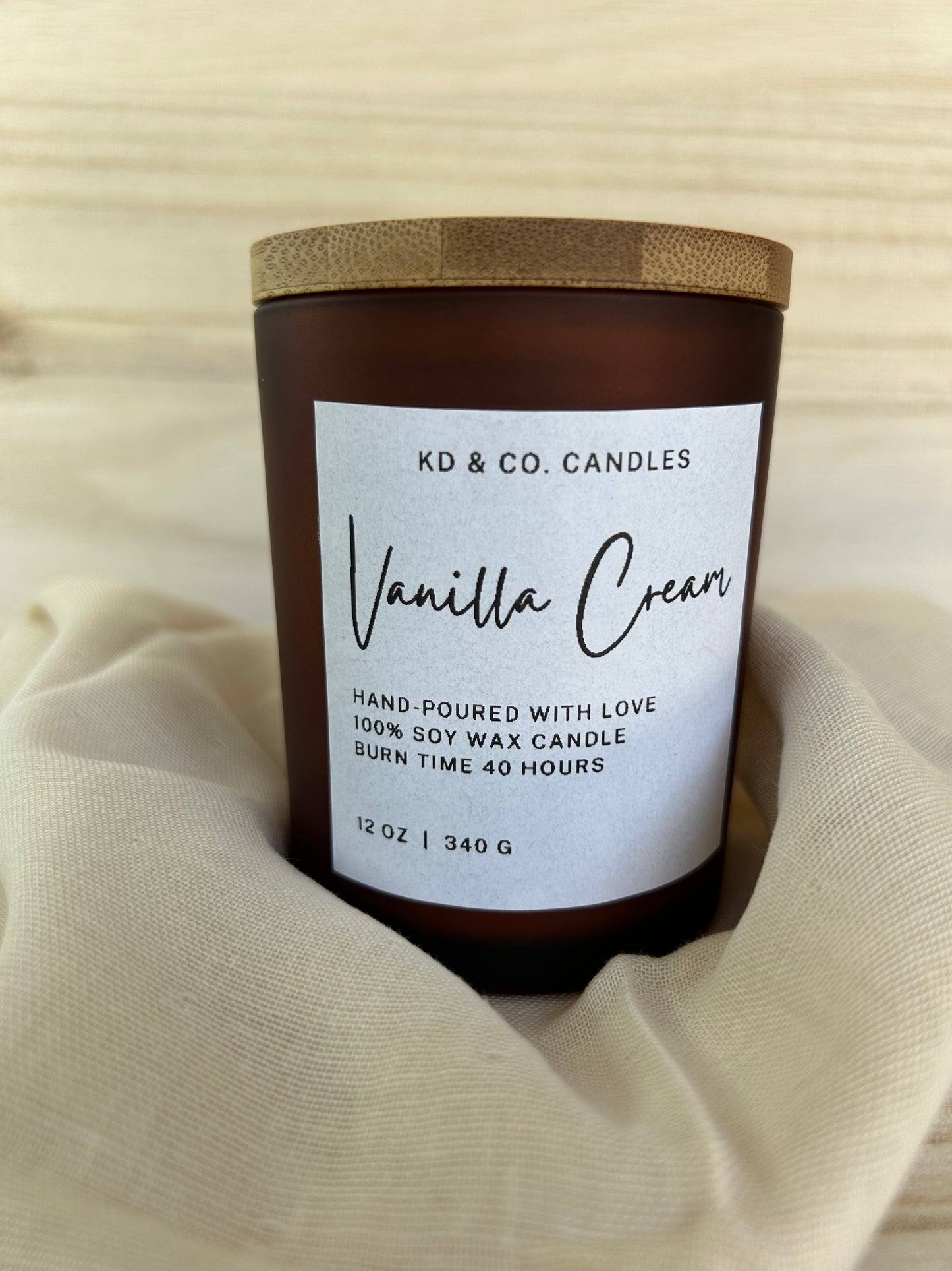 Vanilla Cream 6oz Non-Toxic Candle
