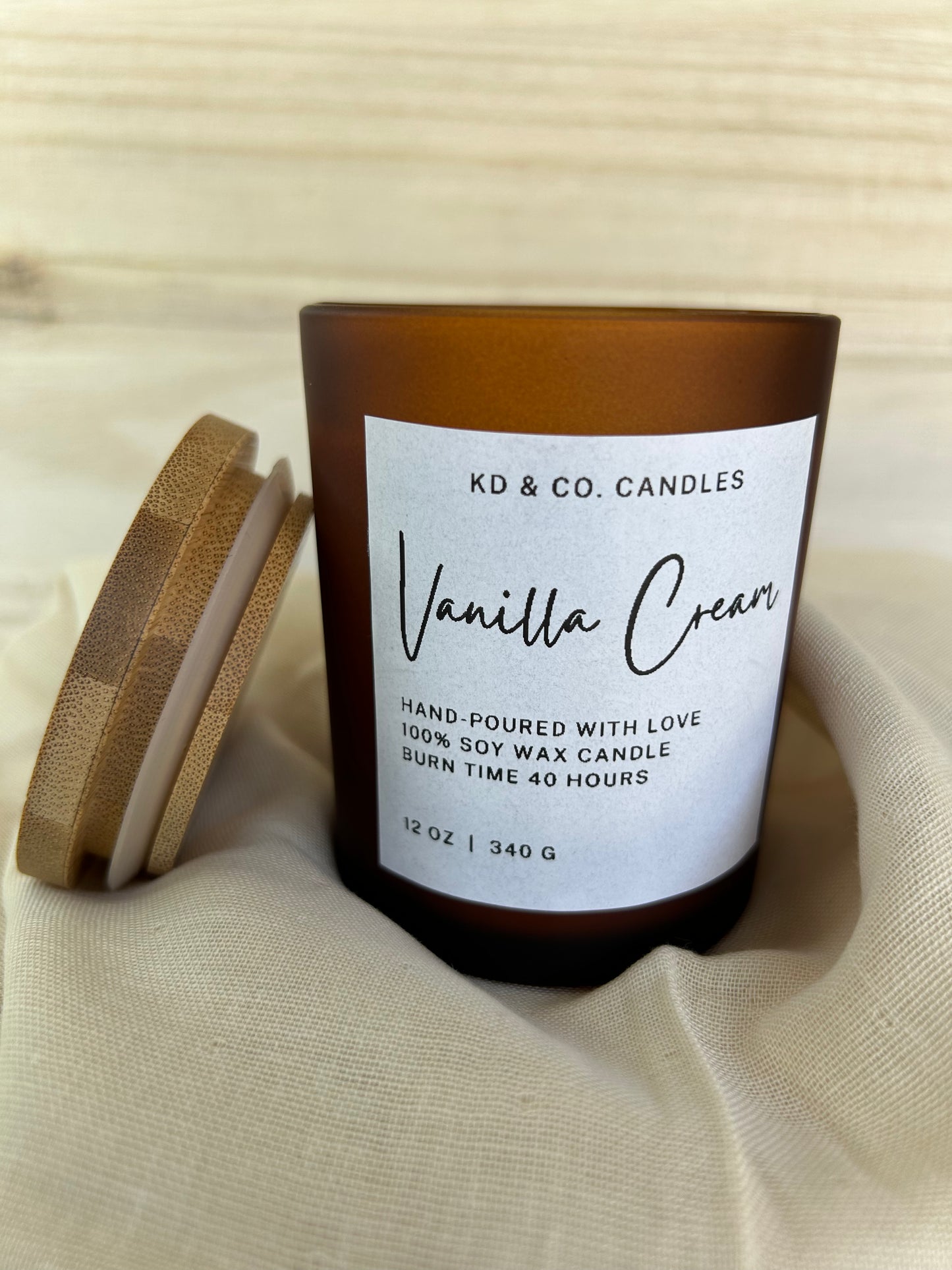 Vanilla Cream 6oz Non-Toxic Candle