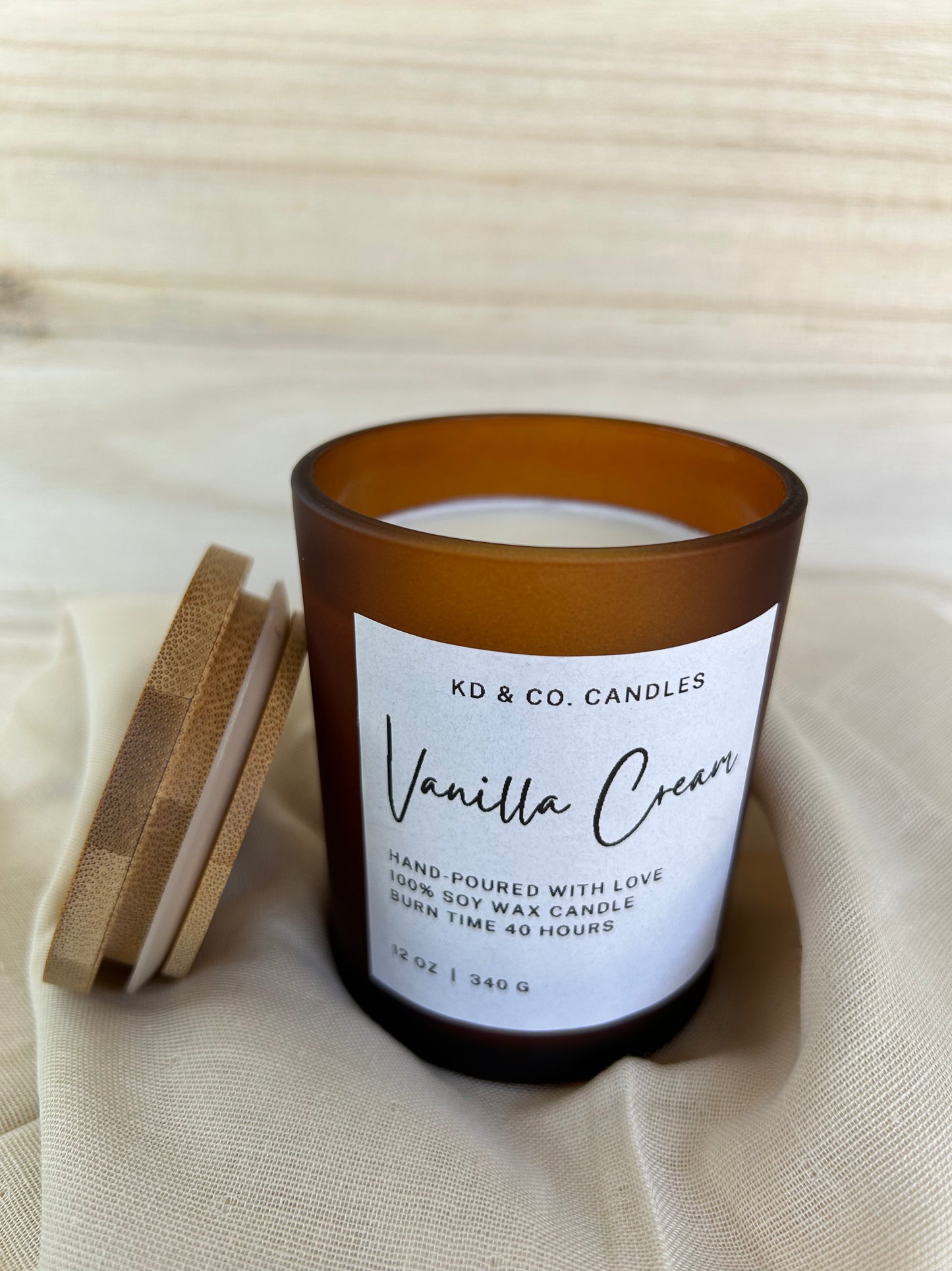 Vanilla Cream 6oz Non-Toxic Candle